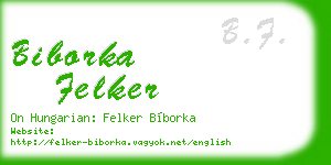 biborka felker business card